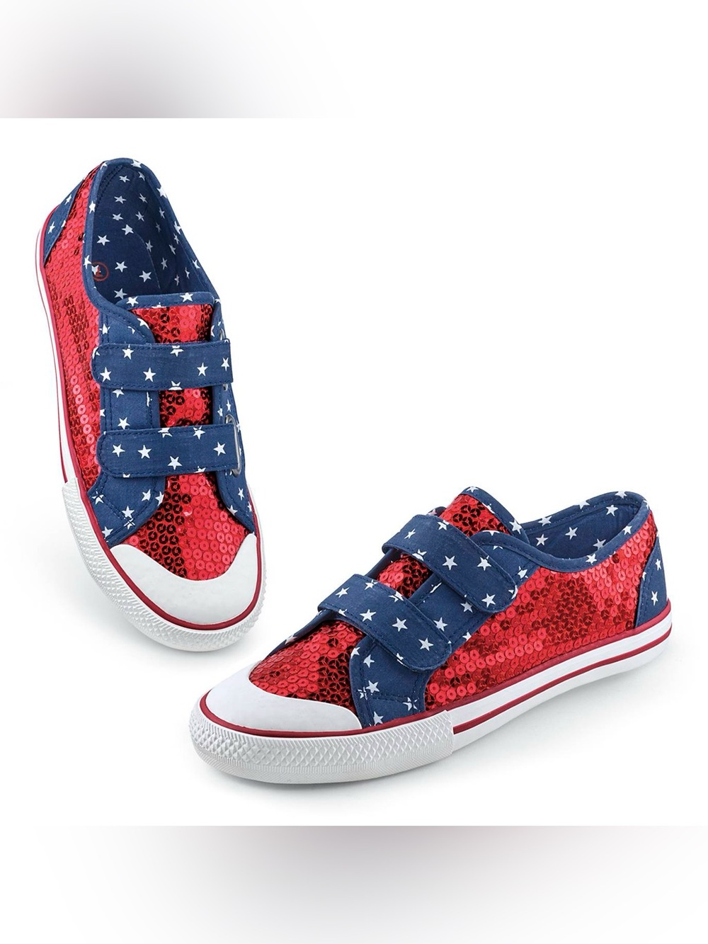 NWOB! USA Festive Sequin Sneakers, 7
